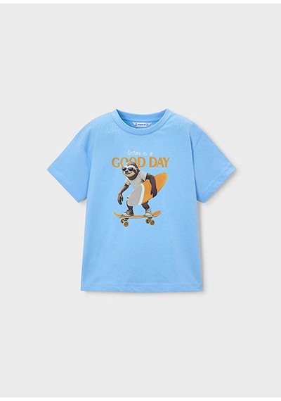 Mayoral Erkek Çocuk Baskılı T-shirt Mavi - 3064