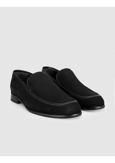 Cabani Premium Deri Siyah Erkek Loafer
