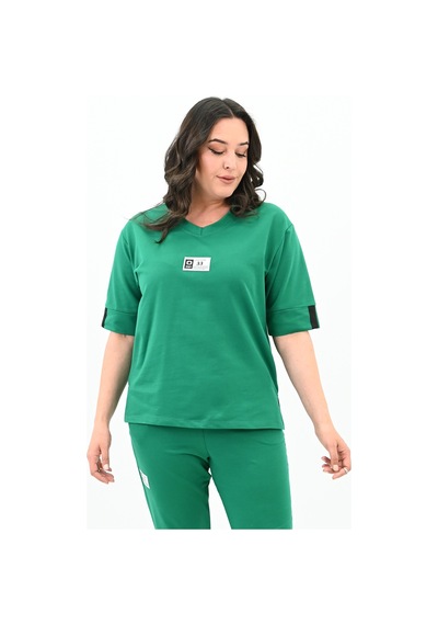 Koza Butik Kadın Büyük Beden Taytlı Takım 3753-23 001