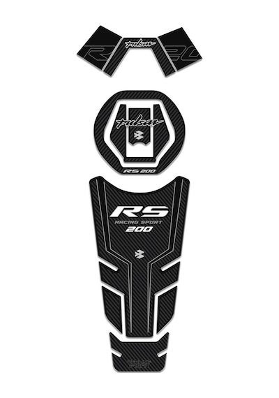 Bajaj Pulsar RS 200 Siyah Karbon Tank Pad Set
