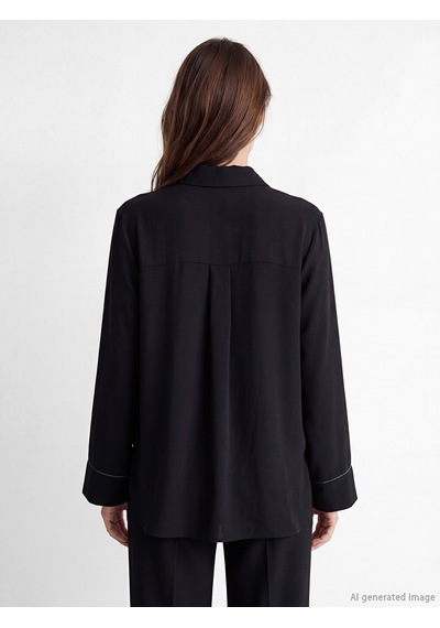 Lcw Grace Siyah Regular Fit Kadın Gömlek