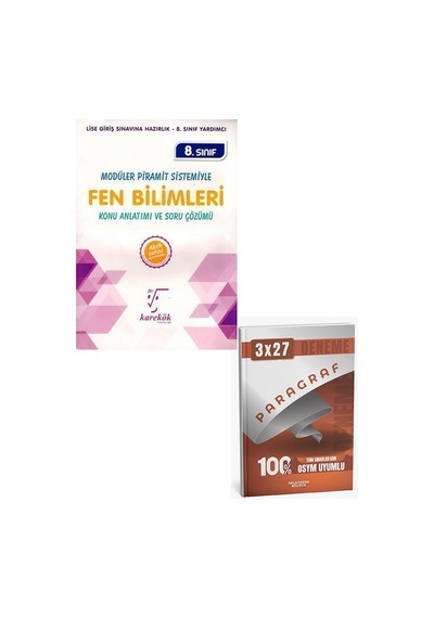 Karekök 2027 8. Sınıf Lgs Fen Bilimleri Konu Anlatımlı+anla Kazan Paragraf Deneme
