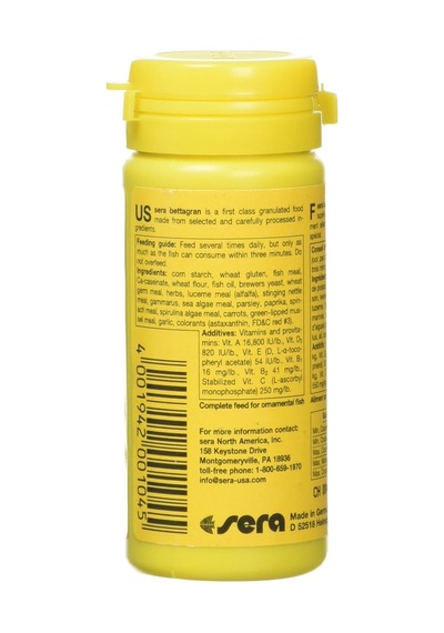 Bettagran Doğa 50 Ml 24 G - 50 Mg/kg Besleyen Doğal Astaksantin Betta İçin İnce Granüller, Ak