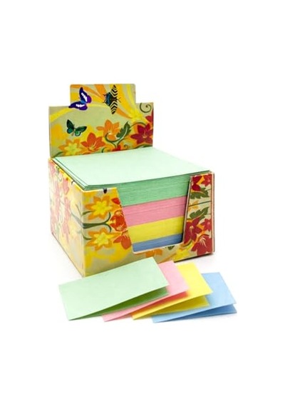 8x8 Cm Renkli Not Kağıdı 250 Yaprak Yapışkansız Kare Not Blokları Ofis Okul Ve Günlük Kullanım İçin 124-Pembe