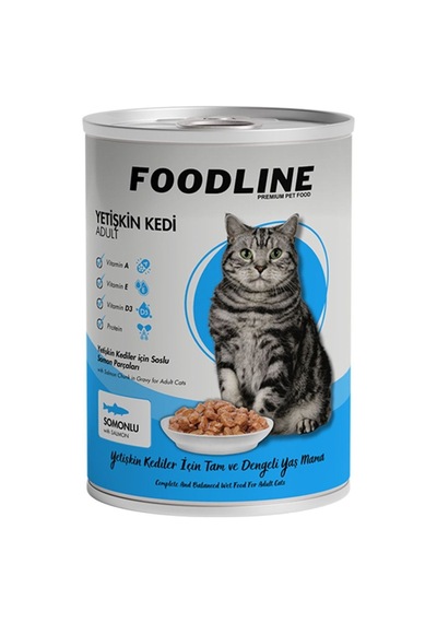 Foodline Somonlu Yetişkin Kedi Konservesi 400 G