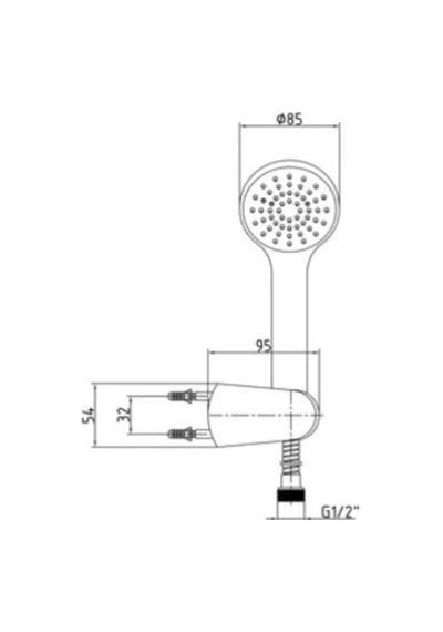 Eca Spil Mafsallı Duş Seti Banyo Üst Takımı Krom, 102117336 Gri