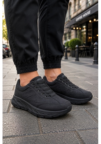 Ht Hotin Quantum Erkek Günlük Spor Ayakkabı Rahat Tabanlı Bağcıklı Hafif Casual Sneaker - Siyah Ht Hotin Quantum Erkek Günlük Spor Ayakkabı Rahat Tabanlı Bağcıklı Hafif Casual Sneaker - Siyah