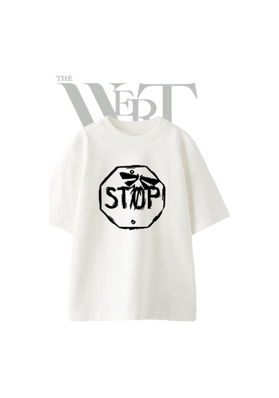Thewert Last Of Us Stop Tasarım Baskılı Ünisex Beyaz Oversize T-shirt