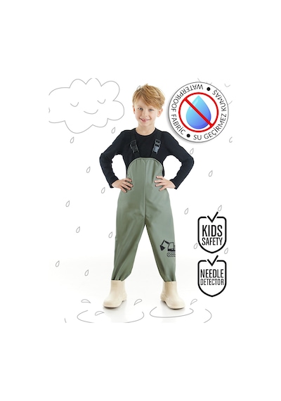 Denokids Kepçe Erkek Çocuk Su Geçirmez Yağmur Tulumu