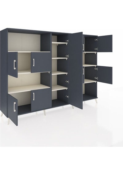 Hyperion Dolap 10 Raflı 9 Kapaklı 220x44x163 Antrasit-antrasit/ay Antrasit-antrasit/aytaşı Hyperion Dolap 10 Raflı 9 Kapaklı 220x44x163 Antrasit-antrasit/ay Antrasit-antrasit/aytaşı