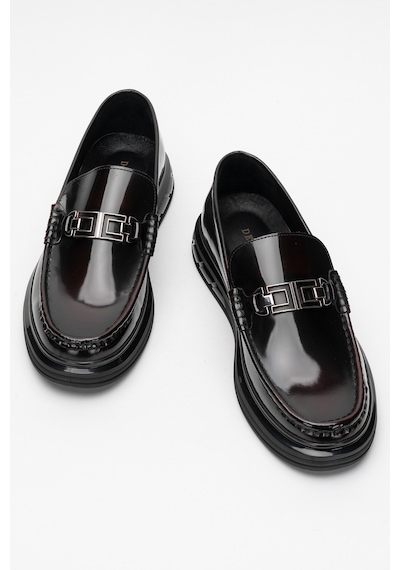 Dericlub Erkek Kalın Taban Tokalı Loafer Ayakkabı Gerçek Deri Cr 2713 Bordo