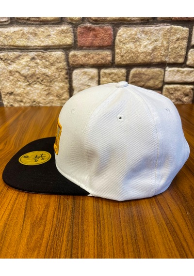 Hamze Mlb Nakış Hip Hop Snapback Rapper Basket Beyzbol Cap Şapka Beyaz - Siyah