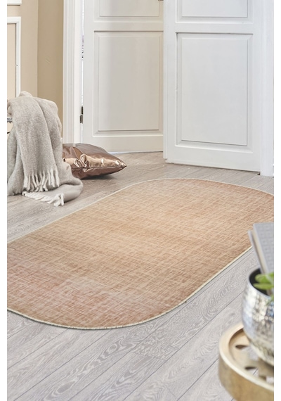 Dijidekor Halı Vizon Stylish Yıkanabilir Saçaksız Oval Kesme ...