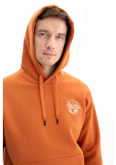AR-MA Arma Şardonlu 3 İplik Erkek Relax Fit Kanguru Cepli Kapşonlu Sweatshirt 001