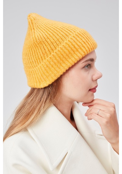 Derikem Basic Şık Standart Lüks Unisex Tiftik Bere Açık Turuncu