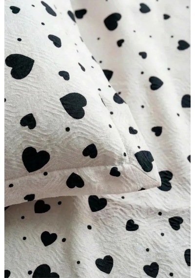 Kalpli Desenli Pike Tek Kişilik Yatak Örtüsü Pike Seti Antrasit