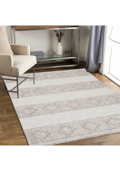 Dolce Vita Halı Bohem 381 Ash Modern Halı Krem