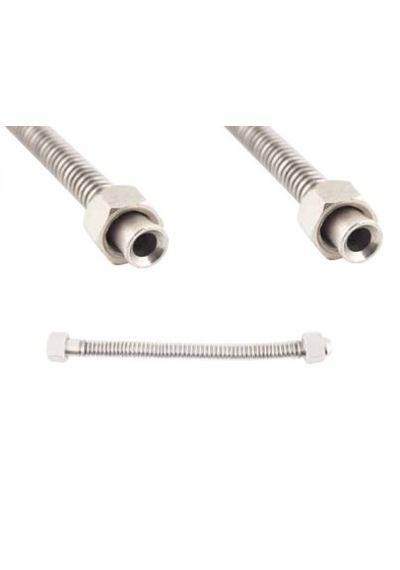 40cm 3/8-3/8 Paslanmaz Esnek Gaz Flex Çift Rekorlu 1