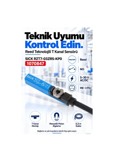 Sıck Rzt7-03zrs-kp0 Reed Silindir Sensörü 1070847
