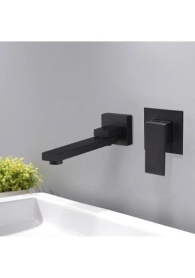 Banyo Lavabo Bataryası Ankastre Hareketli Sıva Altı Dahil Siyah