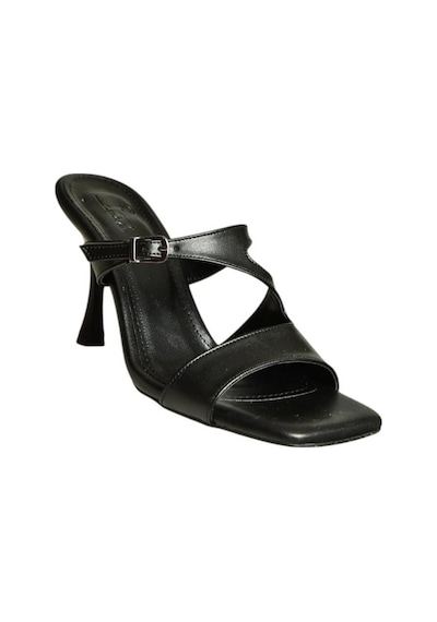 Fox Shoes U590034409 Siyah Topuklu Kadın Terlik Siyah