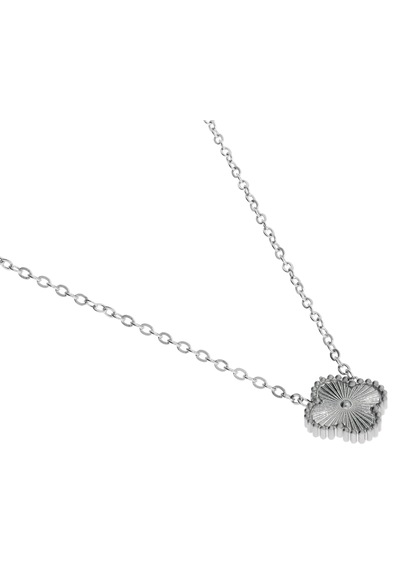 Kadın Minimal Yonca Model Çelik Kolye Silver
