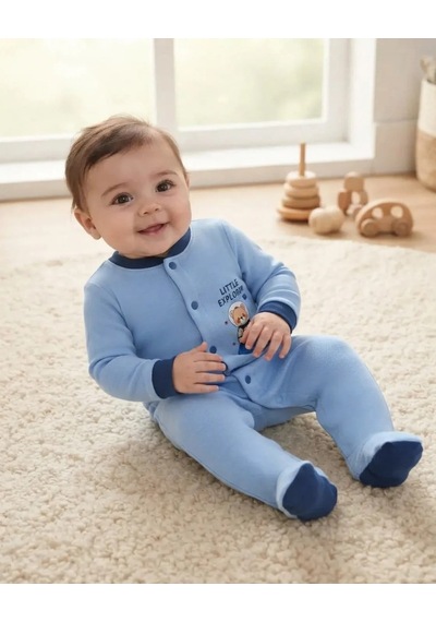 Newworld Unisex Bebek 2 Li Little Explorer Tulum Seti Açık Mavi