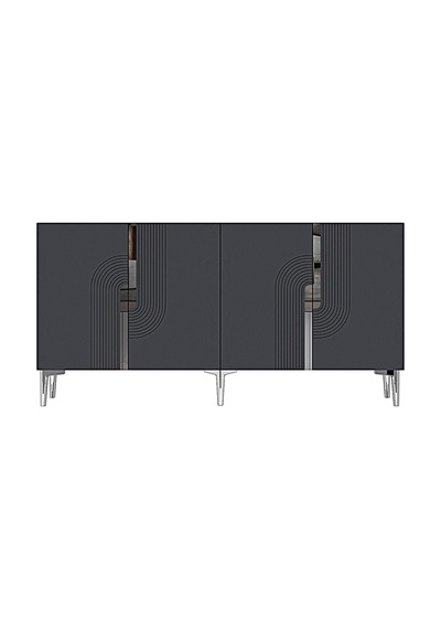 Ka1516 Meyra Konsol Ve Tv Sehpası 150cm Antrasit-silver