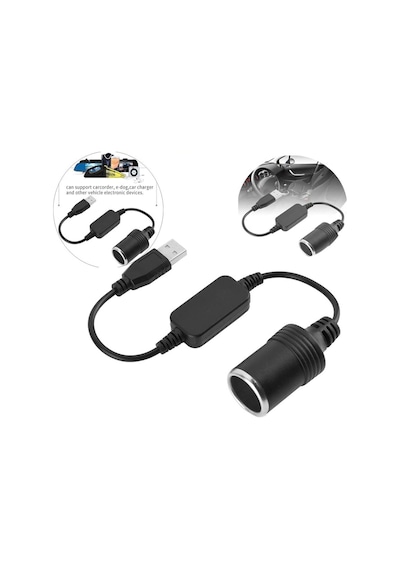 Crackedice Usb 5v - 12v Dönüştürücü, Takograf İçin Güç Kaynağı, Usb - Çakmak