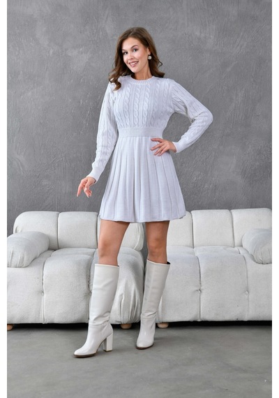 Flex Fashıon Saç Örgülü Trend Popüler Triko Mini Elbise Krem - 662242424 Krem - 662242424 Krem Flex Fashıon Saç Örgülü Trend Popüler Triko Mini Elbise Krem - 662242424 Krem - 662242424 Krem
