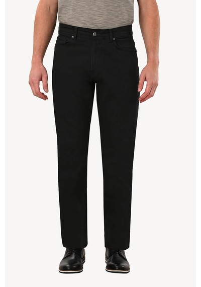 Erkek Siyah Slim Fit Kanvas Pantolon