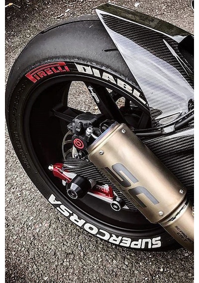 Motosikler 3d Lastik Yazısı Pirelli Diablo Supercorsa 8 Adet