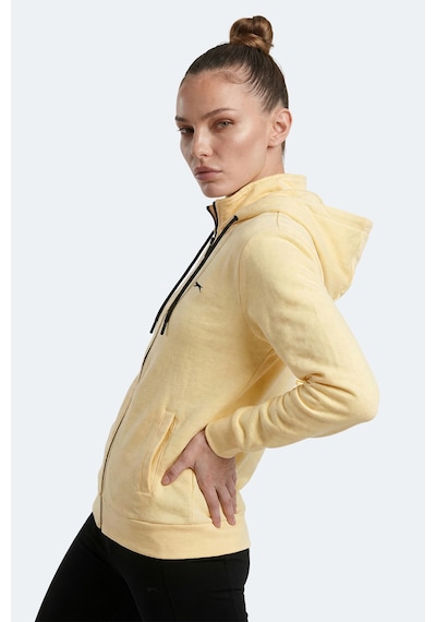 Slazenger Flores Kadın Kapüşonlu Sarı Sweatshırt