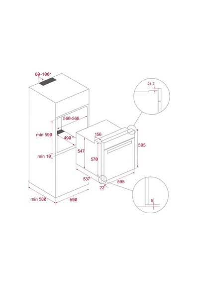 Teka Urban Serisi HLB 8600 BK - GZC 64320 XBC BK - DLV 68660 Siyah Ankastre Set