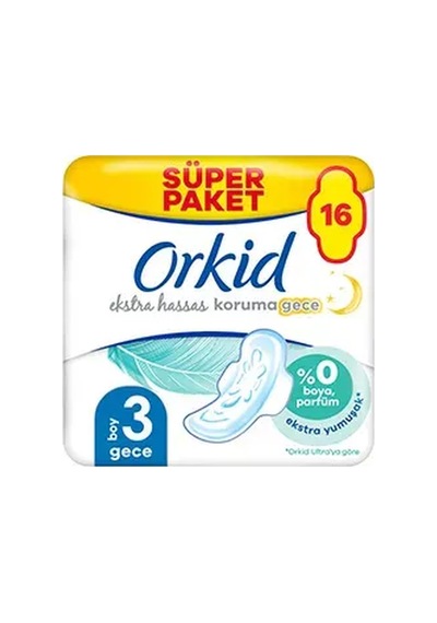 5 Adet Orkid Ekstra Hassas Dörtlü Paket Uzun Ekstra 16'lı