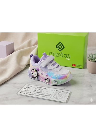 Pepino By26-2184 Pepin 2184 Kız Çocuk Işıklı Ayakkabı Beyaz-lila