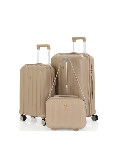 Mçs Polipropilen 3lü Valiz Seti Orta & Kabin & Makyaj V305 S21yy1000079-set 00026 Şampanya