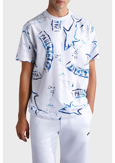 Paul & Shark Erkek T Shirt 24411103 010 Beyaz Beyaz
