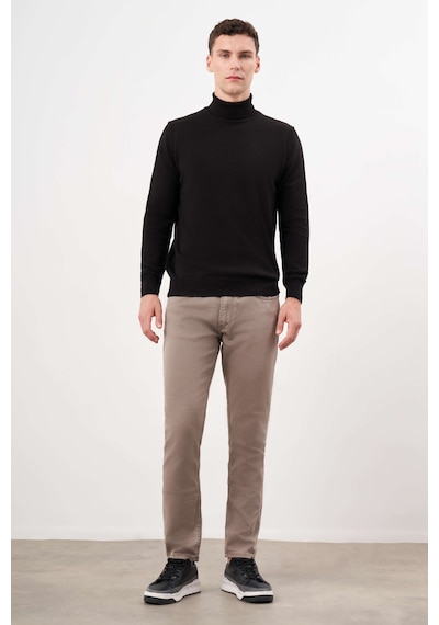 Morven Erkek Siyah Basic Balıkçı Yaka Dynamic Fit Rahat Kesim Triko 25kc017003001 Siyah