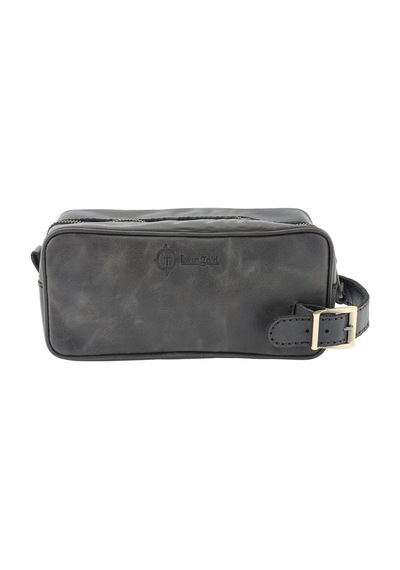 Twingold İsme Özel Dopp Kit Kişisel Bakım Ve Seyahat Çantası - %100 Rainbow Deri - Ac14004 - Antrasit Antrasit