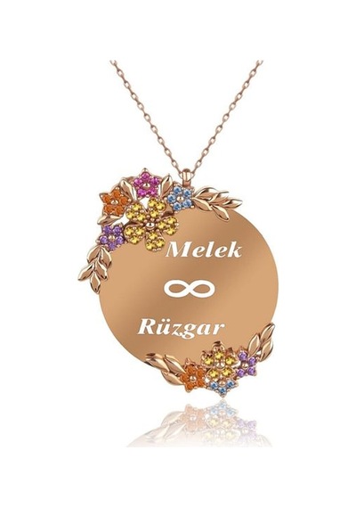İndigo Takı Isimli Yaz Çiçekleri Gümüş Kolye