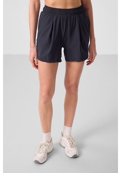 Tommy Life Antrasit Polyester Gizli Cep Fermuarlı Rahat Form Kadın Şort - 91014 Antrasit