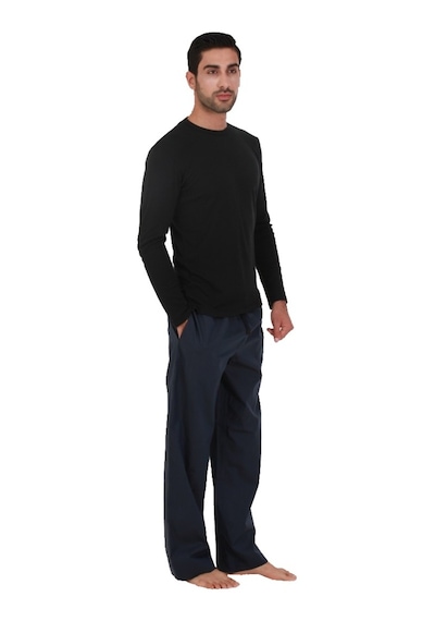 The Don Thedon Siyah Renk Ribana Erkek Pijama Takımı