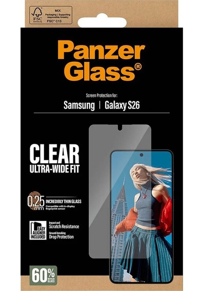 Panzerglass Samsung Galaxy Uyumlu  S26 Uwf Şeffaf Cam Ekran Koruyucu