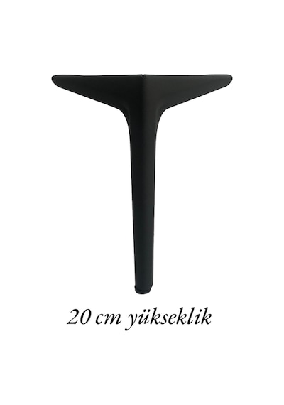 Yaren Home Dizayn Metal Koltuk, Kanepe, Dolap, Berjer, Tv Ünitesi Ayağı 20 Cm Siyah Model 5