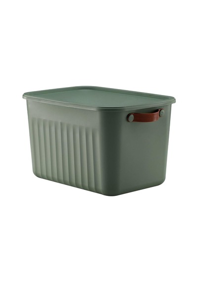 1 Adet Düzenleyici Kapaklı Kutu, Dekoratif Saklama Kutusu, Organizer 35cm 25cm 22cm Yeşil 15
