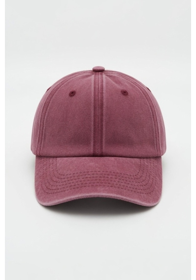 Mollycrush Unisex Bordo Yıkamalı Kot Beyzbol Şapkası Ayarlanabilir Outdoor Spor Kep Bordo