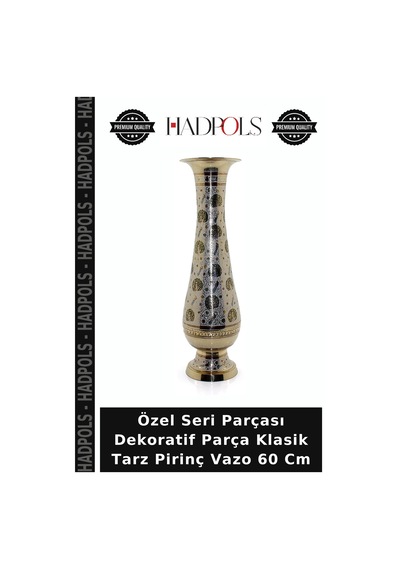 Özel Seri Parçası Dekoratif Parça Klasik Tarz Pirinç Vazo 60 Cm Diğer