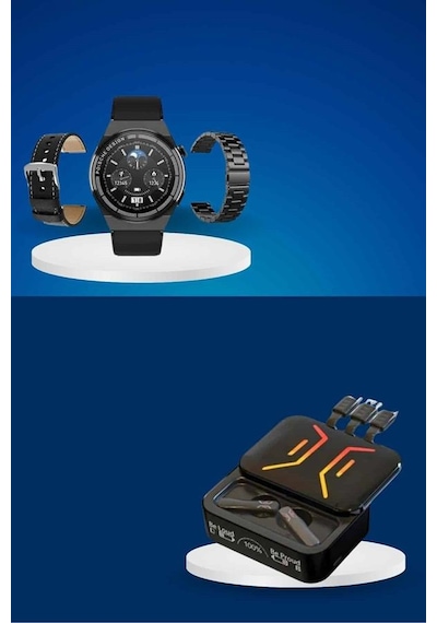 Dijital Göstergeli Bluetooth Kulaklık Ve Bildirim Görebilen Akıllı Saat Alarm Ve Titreşim