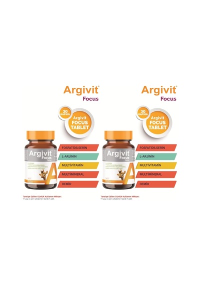 Tr Focus Larjinin, Fosfotidilserin, Demir, Multivitamin Ve Multimineral İçeren Tablet 30 Tablet 2 Paketi